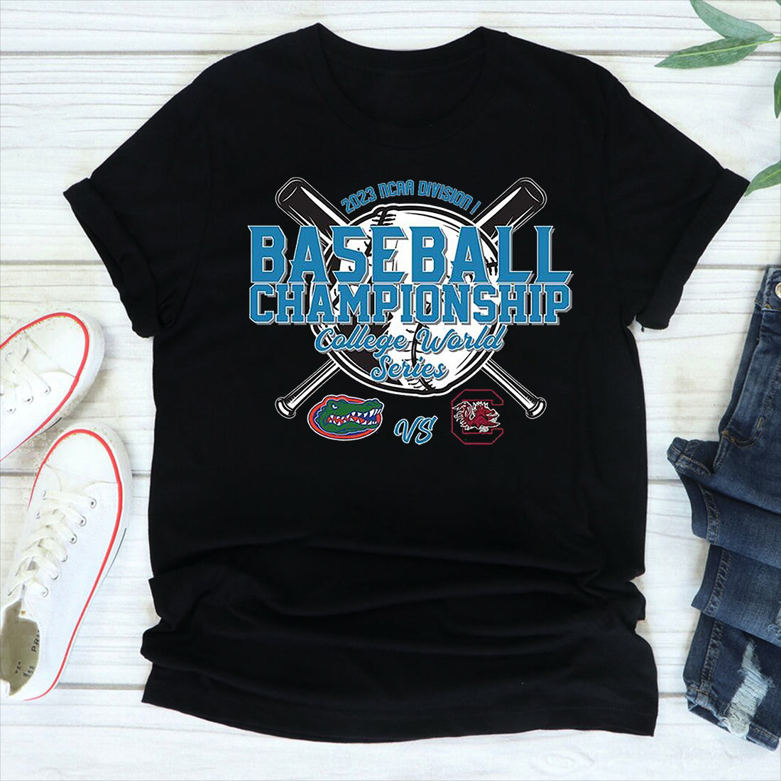 Championship Showdown 2023 - NCAA DI Baseball - Florida Gators vs South Carolina - Commemorative Shirt