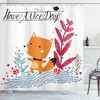 Characteristic Geometric Print Foshower Curtain For Creative And Colorful Bathroom Decor