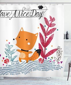 Characteristic Geometric Print Foshower Curtain For Creative And Colorful Bathroom Decor
