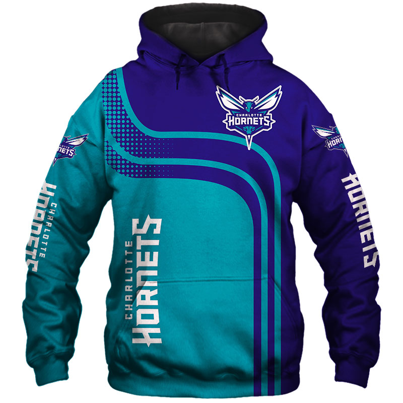 Charlotte Hornets 3D Zip Hoodie For Fans - All Over Print Design