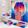 Charming African American Woman Portrait Shower Curtain with Waterproof and Durable Material for Your Bathroom Decor