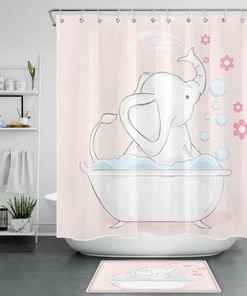 Charming Baby Elephant Shower Curtain - A Cute And Fun Addition To Your Bathroom