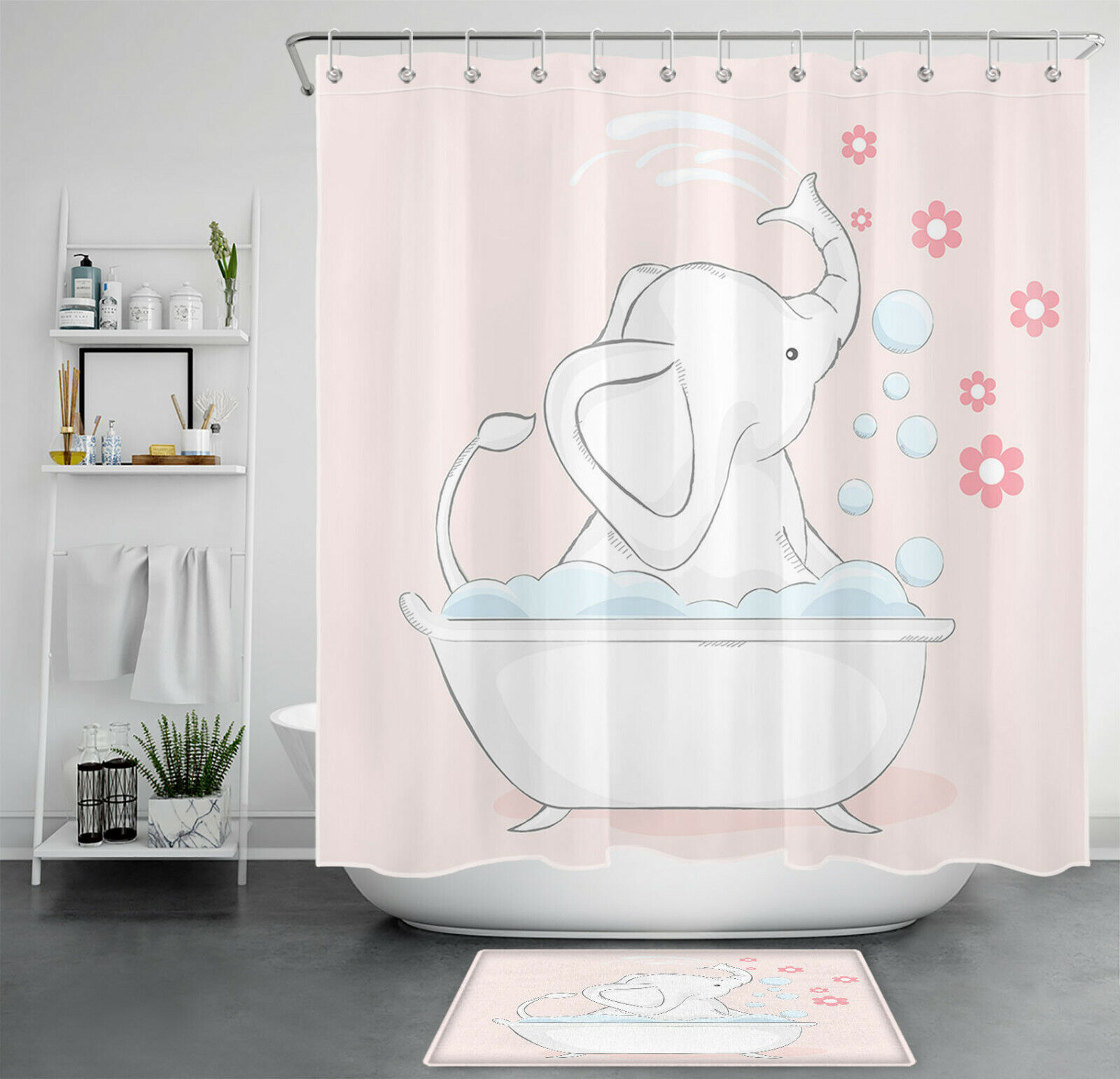 Charming Baby Elephant Shower Curtain - A Cute And Fun Addition To Your Bathroom