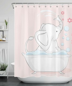 Charming Baby Elephant Shower Curtain - A Cute And Fun Addition To Your Bathroom