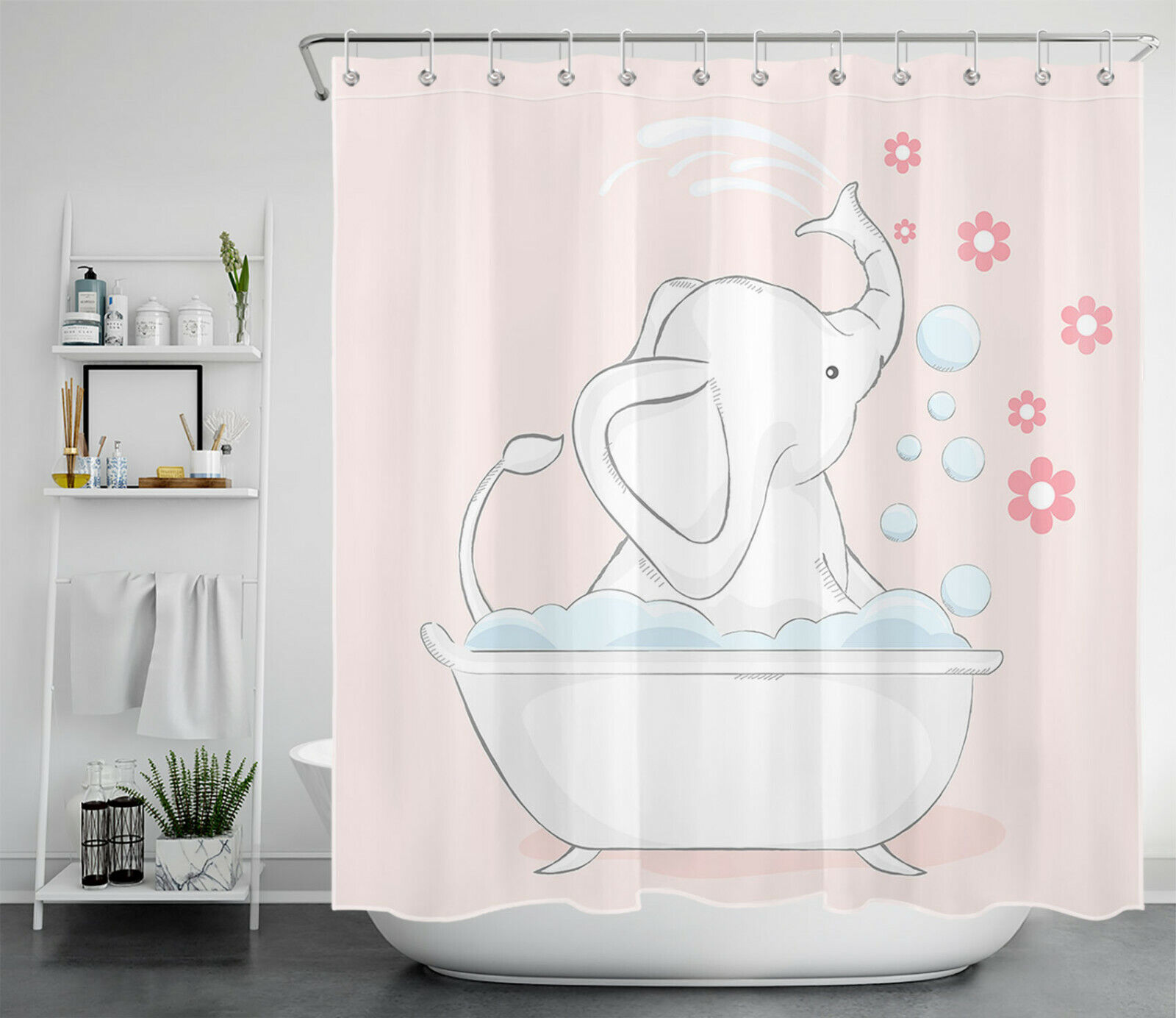 Charming Baby Elephant Shower Curtain - A Cute And Fun Addition To Your Bathroom