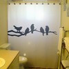 Charming Blackbird Shower Curtain For Avian Bathroom Decor