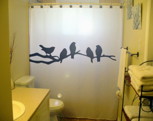 Charming Blackbird Shower Curtain For Avian Bathroom Decor