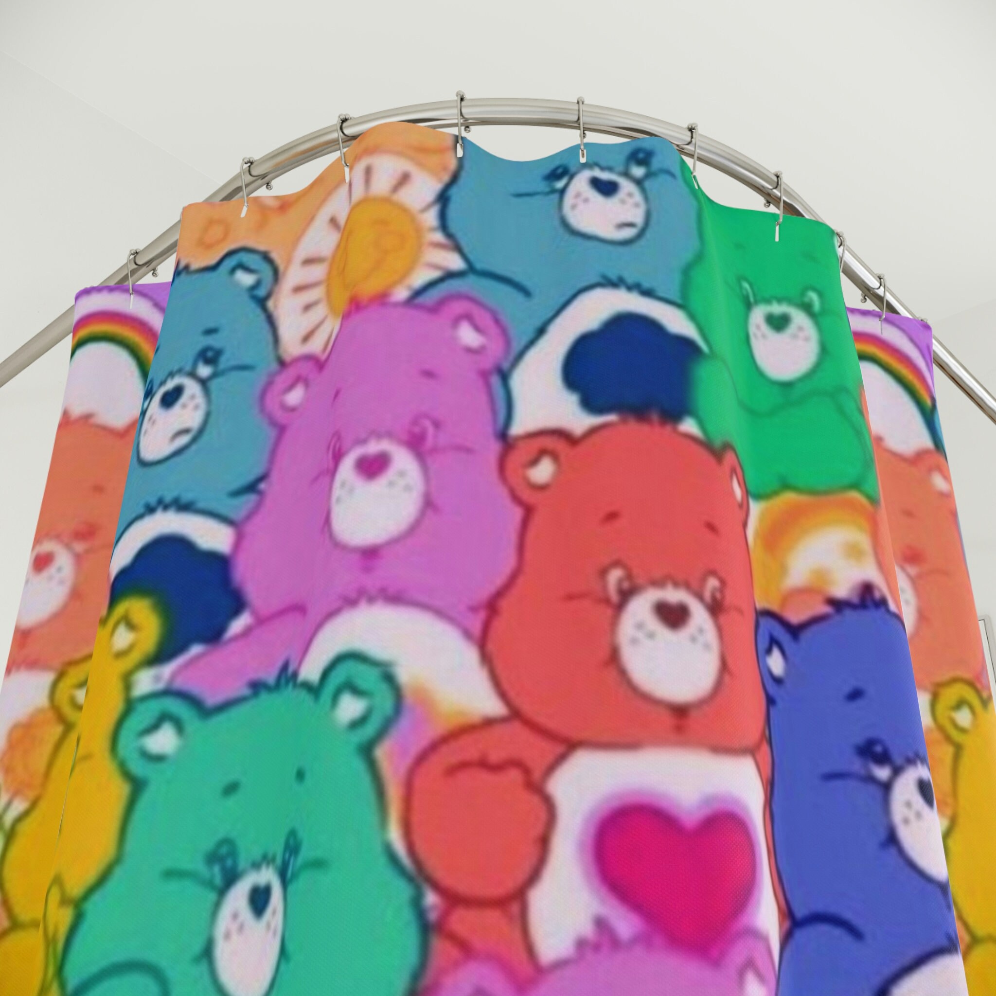 Charming Care Bear Print Shower Curtain - Soft And Cuddly For Kids Bathrooms - Image 3