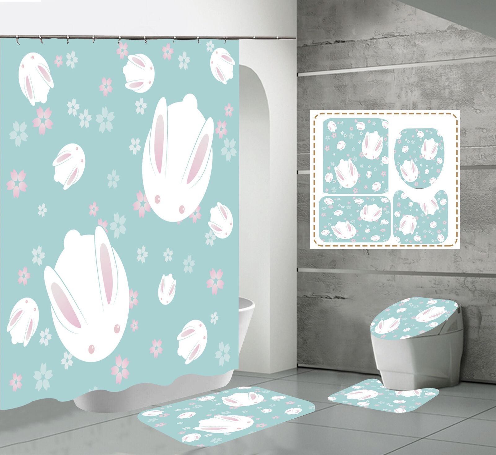 Charming Cartoon Mermaid Bubble Shower Curtain, Perfect For Kids And Teens