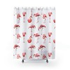 Charming Flamingo Party Collection Shower Curtain For An Adorable Bathroom