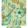 Charming Flowers and Dragonfly Shower Curtain, Waterproof Bathroom Decor Piece