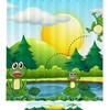 Charming Frogs Living By The Pond Waterproof Shower Curtain - A Great Addition To Your Bathroom Decor