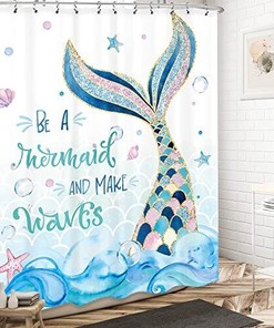 Charming Mermaid Shower Curtain for an Elegant and Fun Bathroom