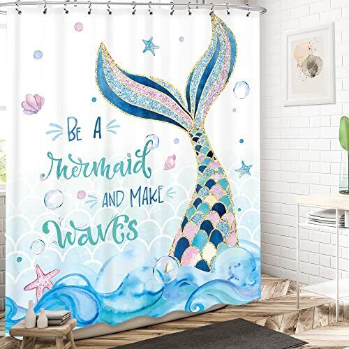 Charming Mermaid Shower Curtain for an Elegant and Fun Bathroom