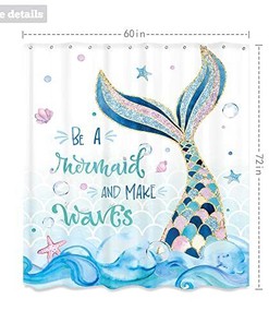 Charming Mermaid Shower Curtain for an Elegant and Fun Bathroom