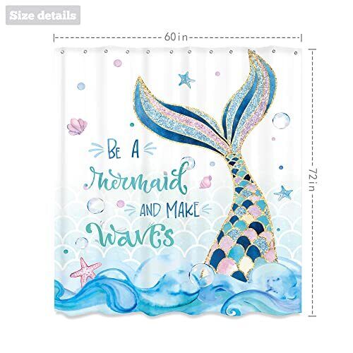Charming Mermaid Shower Curtain for an Elegant and Fun Bathroom