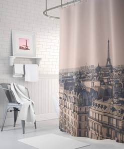 Charming Paris Eiffel Tower Shower Curtain, Perfect for French Home Decor 