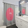 Charming Pink Flamingo Shower Curtain for Apartment Housewarming Gifts