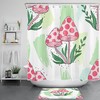 Charming Pink Mushroom Shower Curtain - Ideal For A Whimsical And Fun Bathroom
