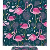 Charming Raindrop Flamingo Shower Curtain Set with Cute Fabric Design for Your Bathroom