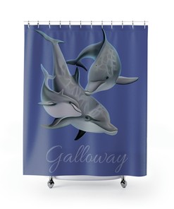 Charming Waterproof Dolphin Shower Curtain - Perfect For Any Bathroom Decor
