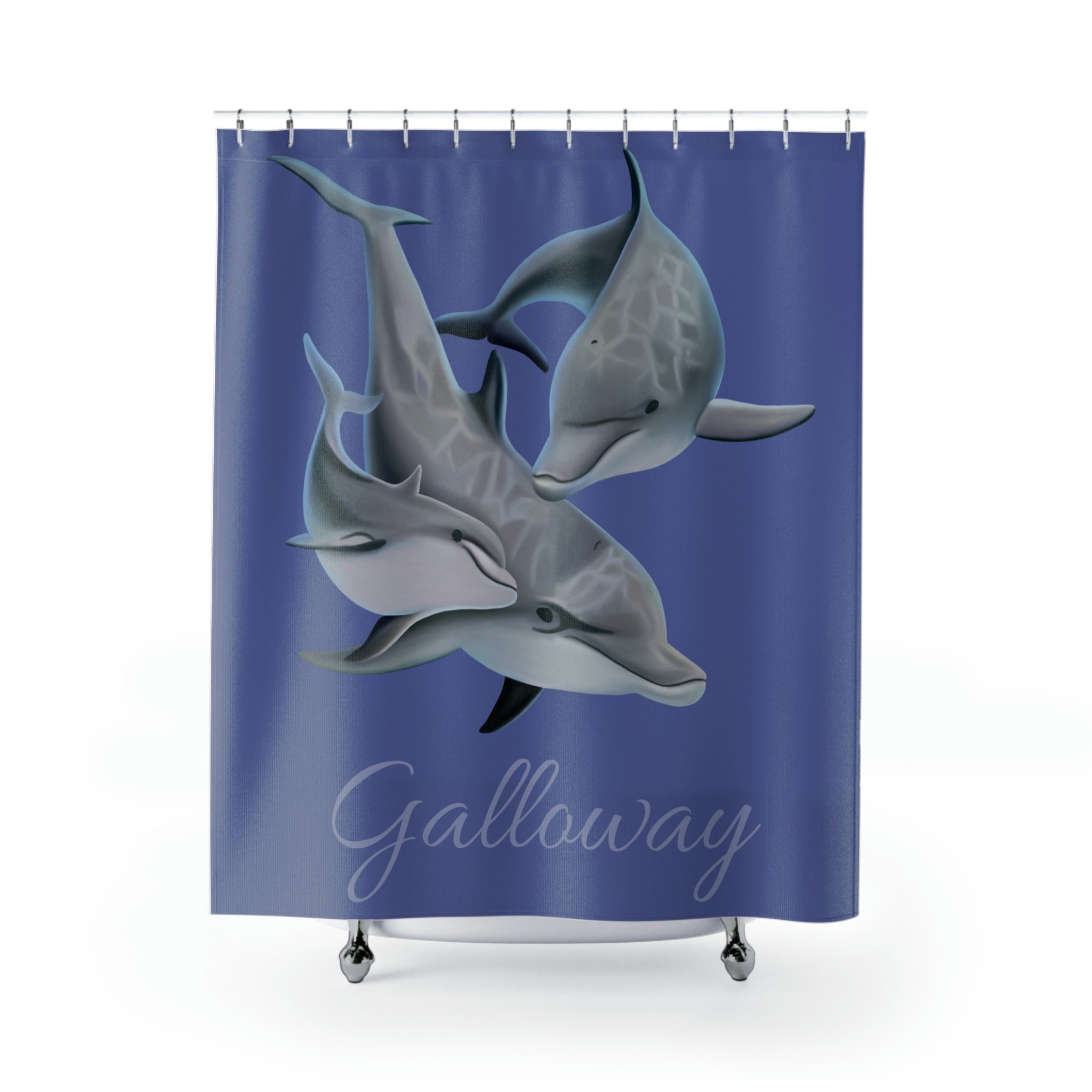 Charming Waterproof Dolphin Shower Curtain - Perfect For Any Bathroom Decor