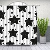 Checkered Gem Shower Curtain With Endless Stars, Bold Bathroom Decorr 
