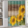 Checkered Mountains Forest Shower Curtain With Bears Shadow Design