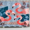 Cheerful Pink Flamingos Shower and Bath Curtain Set for a Delightful Bathroom