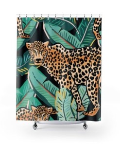 Cheetah Bathroom Curtain, Stylish Decoration For Your Bathroom