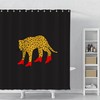 Cheetah Chic Leopard Red Heels Shower Curtain, Stylish and Waterproof, Bathroom Decoration