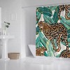 Cheetah Print Bath Shower Curtain - Stylish Animal Print Fabric Curtain