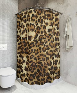 Cheetah Print Leopard Shower Curtain, Fierce Bathroom Decor