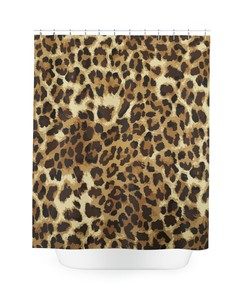 Cheetah Print Leopard Shower Curtain, Fierce Bathroom Decor