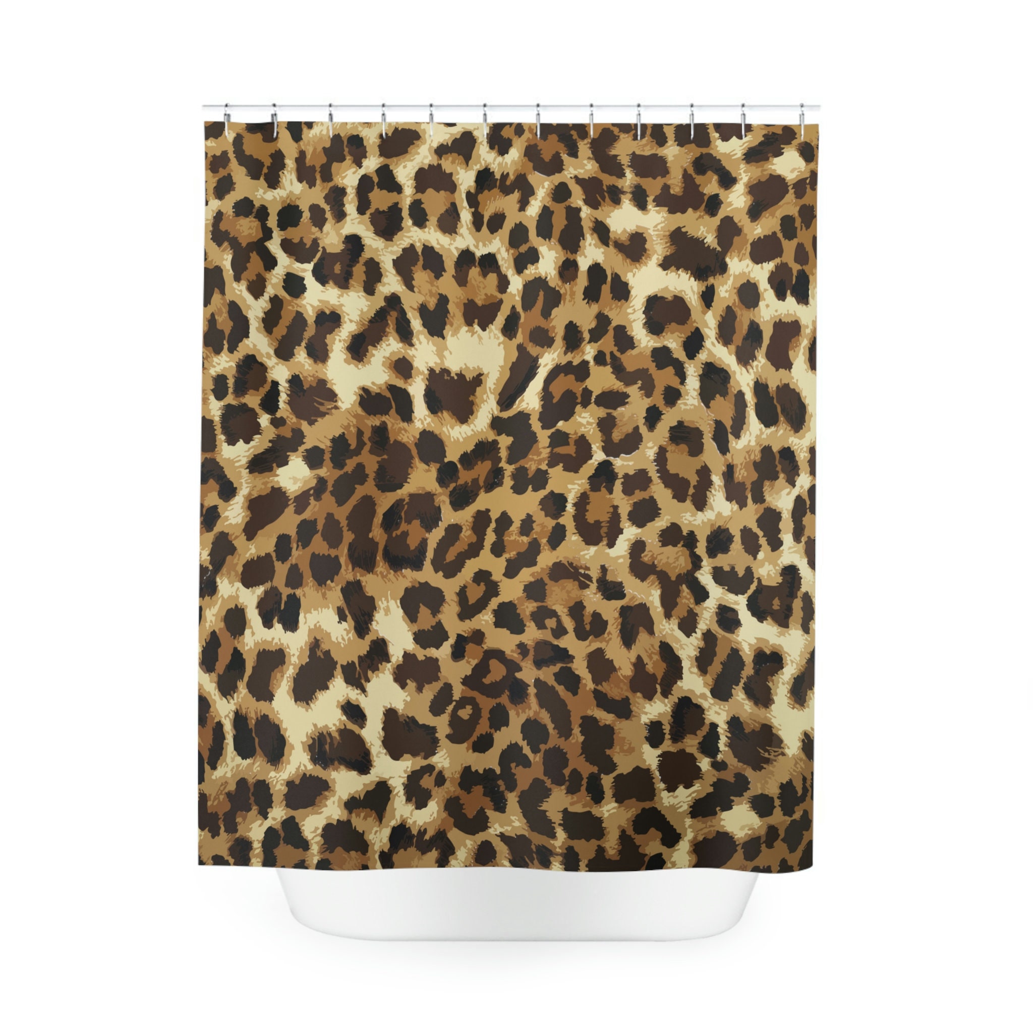 Cheetah Print Leopard Shower Curtain, Fierce Bathroom Decor