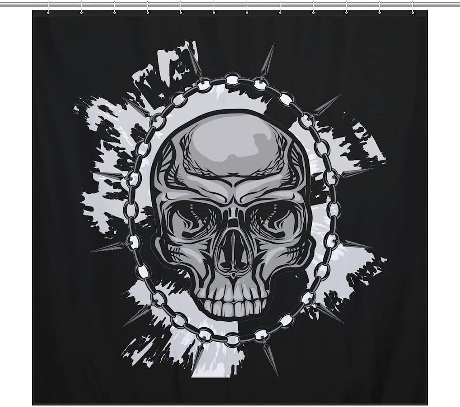 Chef Skull Personalized Fabric Shower Curtain, Soft and Lightweight Bathroom Decor