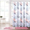 Chenille Sea Shells Pattern Bathroom Shower Curtain Fabric for an Elegant Look