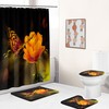 Chic And Bold Butterfly Flower Shower Curtain For Vibrant Bathroom Decor