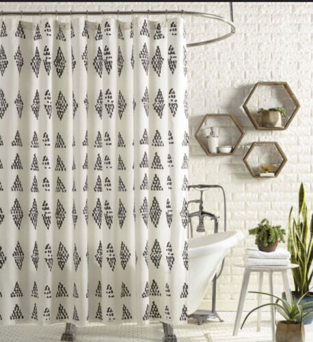 Chic And Minimalist Boho Shower Curtain For Bathroom Decor