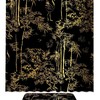 Chic Black Golden Bamboo Bathroom And Shower Curtain For Your Sophisticated Bathroom Decor