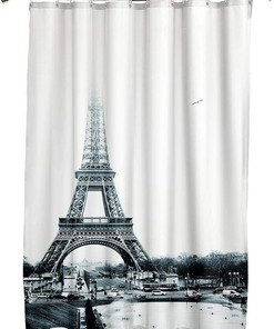 Chic Eiffel Tower Shower Curtain - Parisian Inspiration for Your Bathroom - Waterproof Fabric Curtain