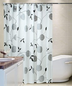 Chic Floral Curtain of 220CM/240CM Drop for Wet Rooms - Luxury Shower Curtains