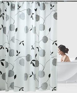 Chic Floral Curtain of 220CM/240CM Drop for Wet Rooms - Luxury Shower Curtains