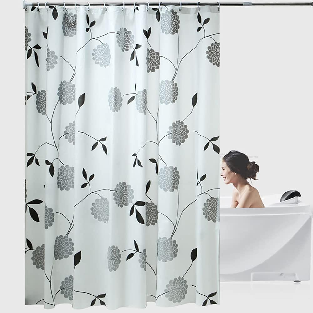 Chic Floral Curtain of 220CM/240CM Drop for Wet Rooms - Luxury Shower Curtains