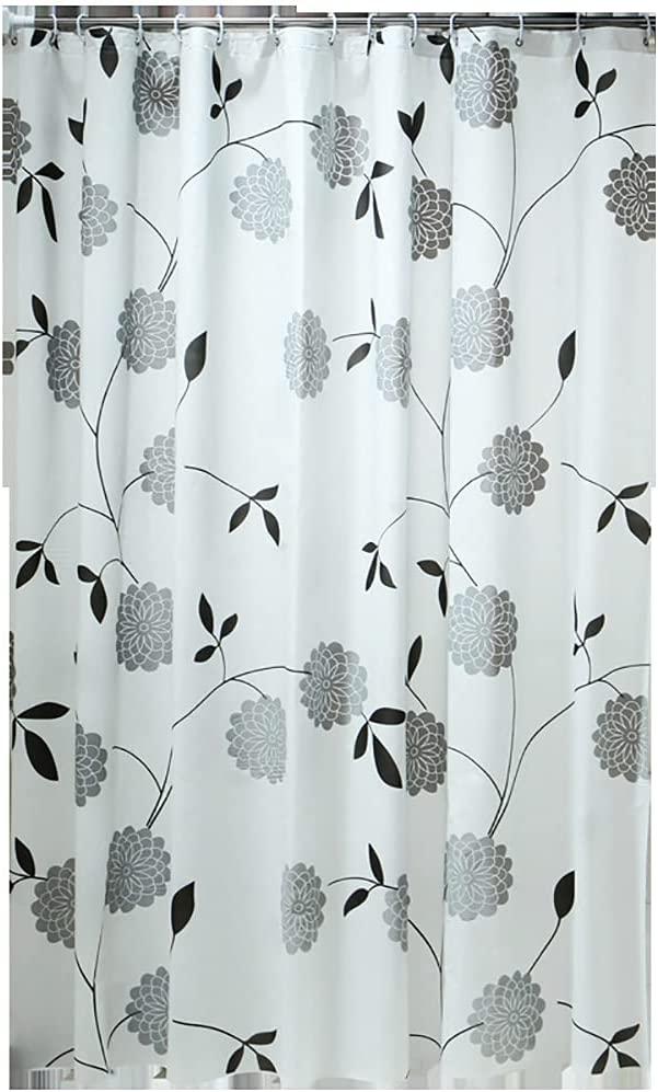 Chic Floral Curtain of 220CM/240CM Drop for Wet Rooms - Luxury Shower Curtains