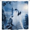 Chic Goodbath Wolf Shower Curtain Featuring Wildlife Animals - Waterproof And Stylish - Perfect For Any Bathroom