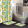 Chic Lemon Stripe Shower Curtain for Summer Bathroom Decor