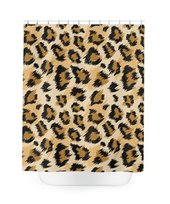 Chic Leopard Print Shower Curtain, Flattering Bathroom Decor