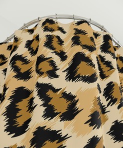 Chic Leopard Print Shower Curtain, Flattering Bathroom Decor