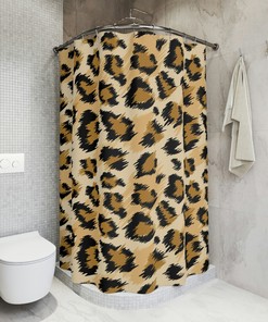 Chic Leopard Print Shower Curtain, Flattering Bathroom Decor